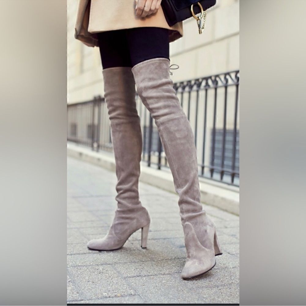 Stuart Weitzman Highland Boot in Topo - Picture 8 of 12